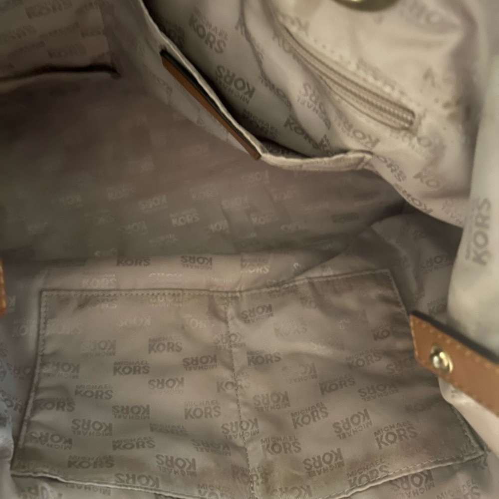 Michael Kors Tan and Brown Signature Tote - Picture 10 of 11